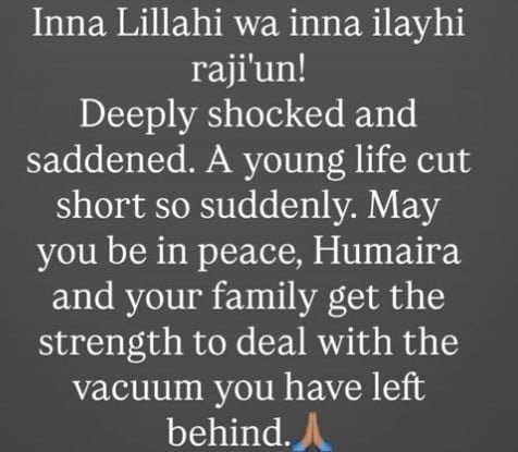 1752073378 894 The tragic death of Humaira Asghar leaves Pakistani entertainment industry