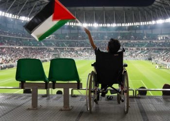 ‘No place for genocide’: Qatar football fans stand for Gaza against Israel