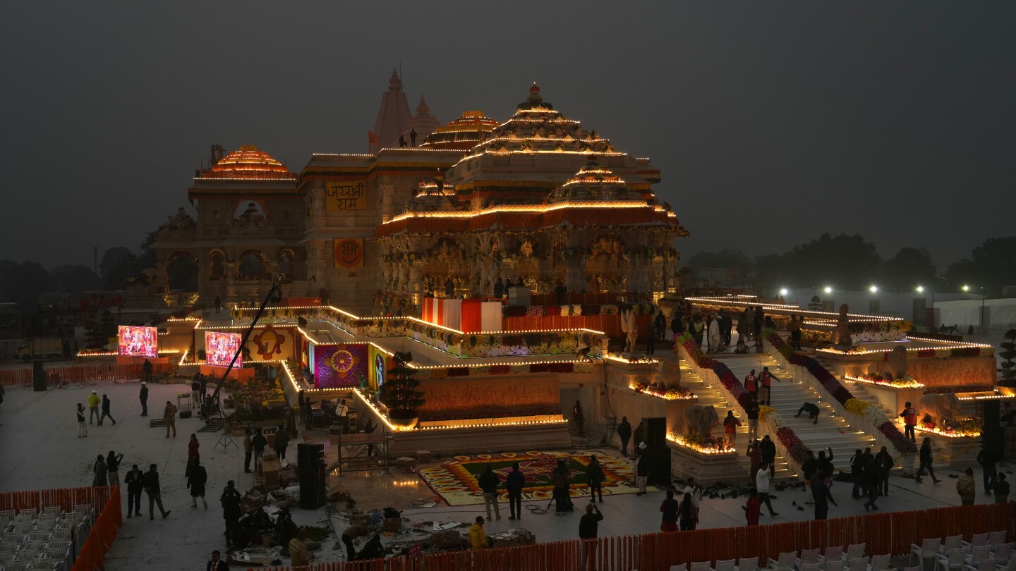 India’s Modi is set to open a controversial temple in Ayodhya in a grand event months before polls