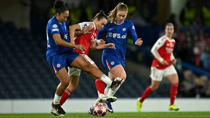 Arsenal Survive Late Chelsea Scare to Reach Women’s Champions League Semi-Finals
