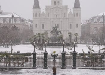 A frigid storm drops rare snow on Houston and New Orleans as Florida readies plows in the Panhandle