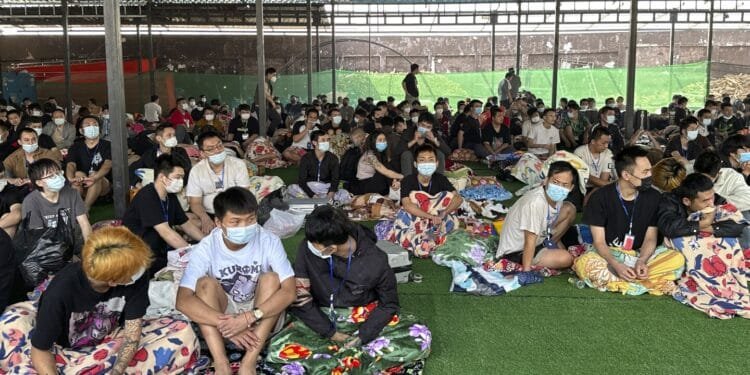 A top Chinese official tours Thai-Myanmar border to highlight crackdown on scam centers 1 A top Chinese official tours Thai-Myanmar border to highlight crackdown on scam centers