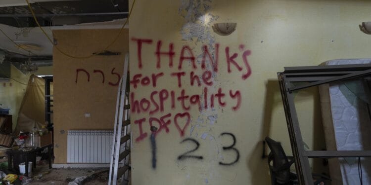 AP PHOTOS: Graffiti left by Israeli soldiers turn south Lebanon homes into a canvas of war