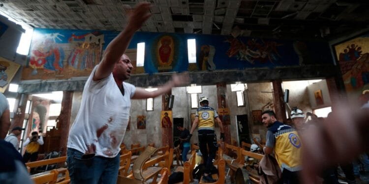 At least 22 killed in Syria church bombing attack, dozens wounded 1 At least 22 killed in Syria church bombing attack, dozens wounded