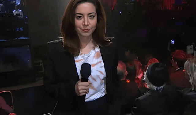 photo aubrey plaza presents musical guests miley cyrus and brittany howard at snl 50 the anniversary special