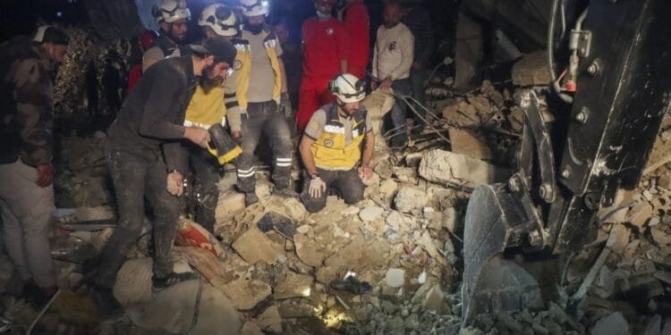 Blast from suspected old bomb in Syria kills 16