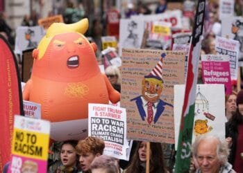 British protesters say ‘No to racism, no to Trump’