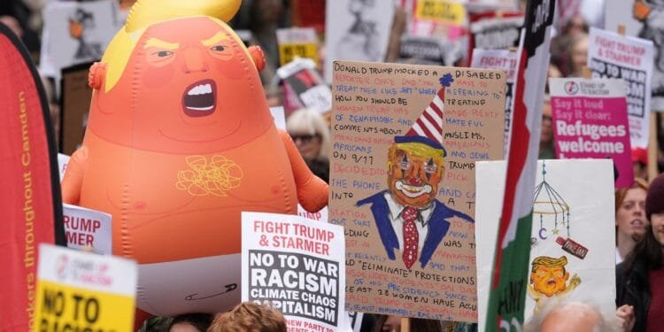 British protesters say ‘No to racism, no to Trump’