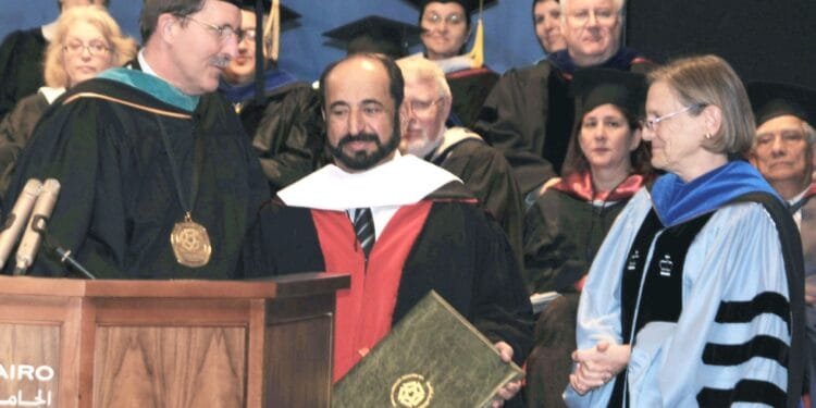 Centre revisits Sultan being honoured by American University in Cairo 1 Centre revisits Sultan being honoured by American University in Cairo