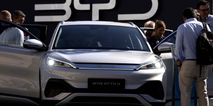 China’s BYD launches EV charging system it says works nearly as fast as a fill up