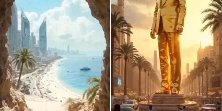 Clip of Gaza as seaside resort posted on Trump social media