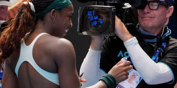 Coco Gauff reaches Australian Open quarterfinals, laments TikTok shutdown