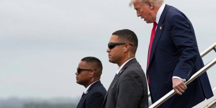 Donald Trump set for trade talks with Europe as he arrives in Scotland