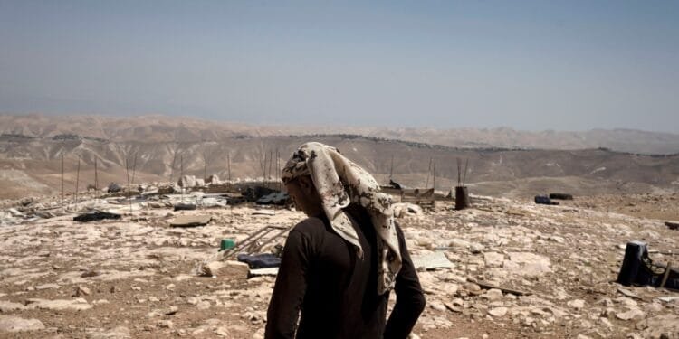 Dozens of Palestinian Bedouin families flee Israeli violence in West Bank