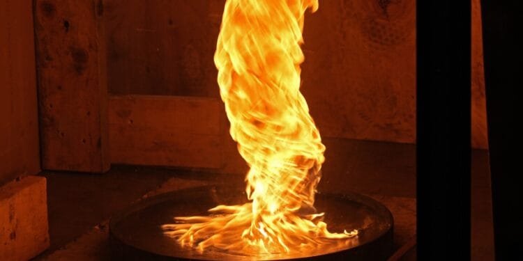 Fire tornadoes pose a threat in California. A fire lab shows how they work