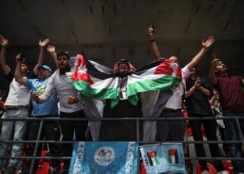 Jordan celebrate reaching first World Cup after win against Oman