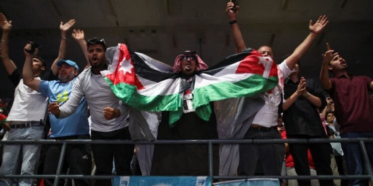 Jordan celebrate reaching first World Cup after win against Oman