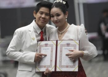 LGBTQ+ couples in Thailand register their marriages on the first day of law giving them equal status