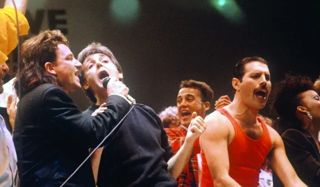 freddie mercury paul mccartney among iconic lineup photo file