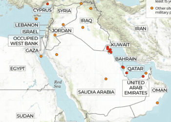 Mapping US troops and military bases in the Middle East