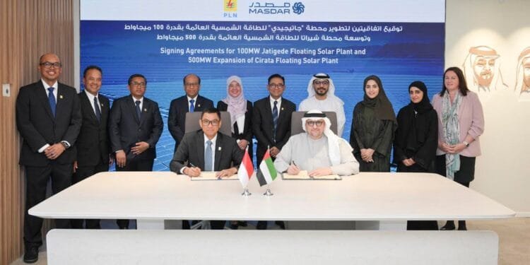 Masdar teams up with Indonesian firm to build a floating solar plant