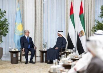 Mohamed Bin Zayed discusses bilateral relations with president of Kazakhstan