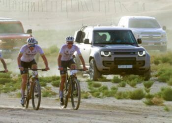 Mohammed Bin Rashid attends Al Salam Cycling Championship's Desert Race