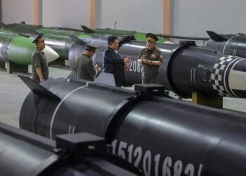 North Korea’s Kim Jong Un inspects new missile production line