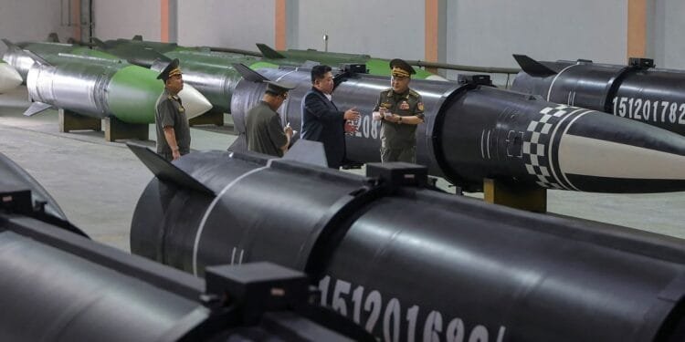 North Korea’s Kim Jong Un inspects new missile production line 1 North Korea’s Kim Jong Un inspects new missile production line