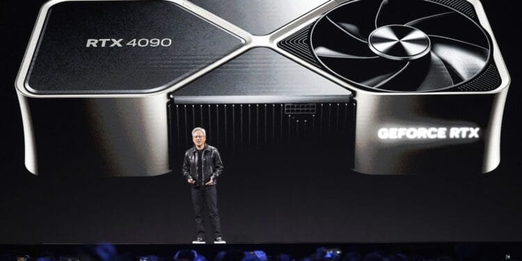 Nvidia sales surge in the fourth quarter on demand for AI chips