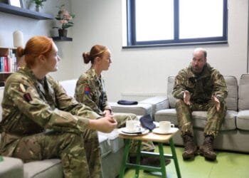 Prince William wears battle gear on visit to British troops in Estonia