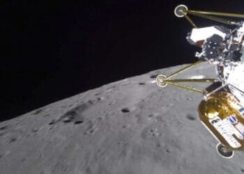 Private lunar lander touches down on the moon, but its status is unknown