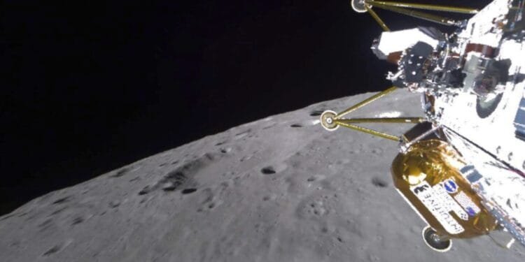 Private lunar lander touches down on the moon, but its status is unknown