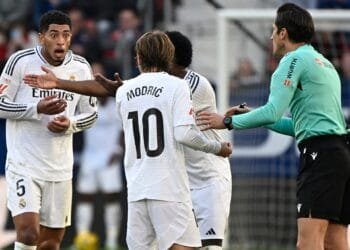 Real Madrid draw at Osasuna after Bellingham sees red