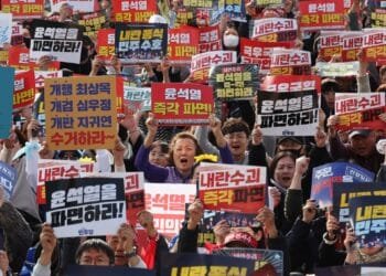 Rival rallies erupt in South Korea before ruling on president’s impeachment