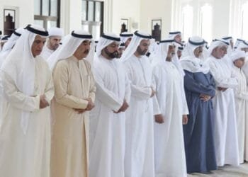 Rulers of UAQ, RAK perform funeral prayer of Sheikha Hassa Bint Hamid