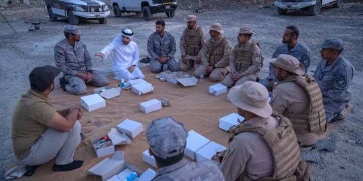Sheikh Hamdan joins National Guard personnel in Hatta for Iftar