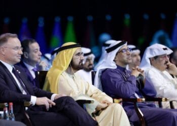 Sheikh Mohammed attends a session hosted by IMF Managing Director at WGS