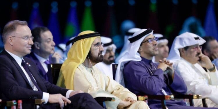 Sheikh Mohammed attends a session hosted by IMF Managing Director at WGS