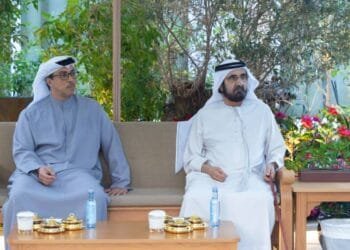 Sheikh Mohammed meets Sheikh Mansour at Al Marmoom