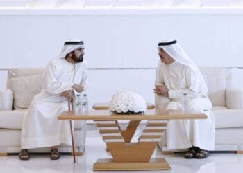Sheikh Mohammed offers condolences to UAQ Ruler on passing of his mother