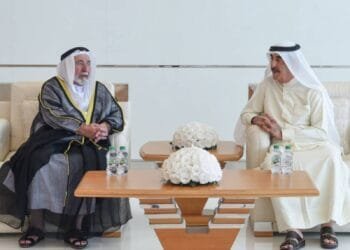 Sheikh Sultan offers condolences to UAQ Ruler on death of his mother