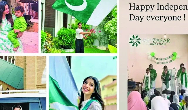 Showbiz shines in green and white 1 a combination of pictures shared by actors on social media photos screengrabs express