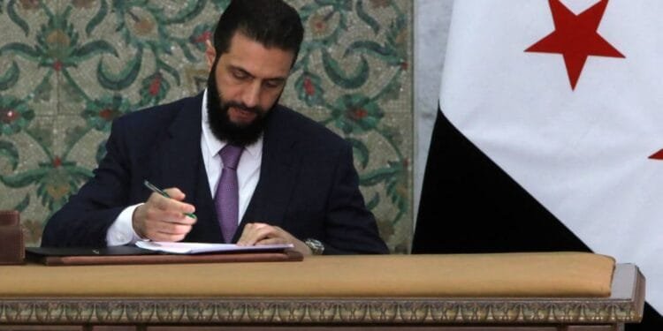 Syria leader signs constitutional declaration, hailing 'new history'
