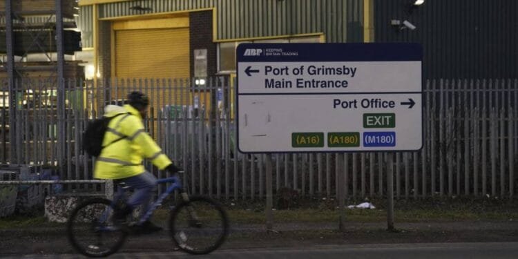 Tanker hired by US ablaze off UK after hit by container ship