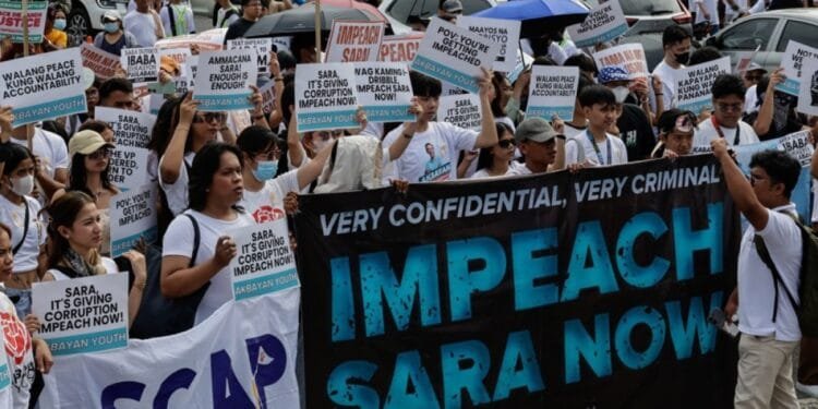 Thousands call for impeachment of Philippines Vice President Sara Duterte
