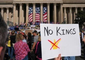 Thousands gather for anti-Trump ‘No Kings’ protests across US