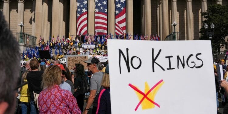 Thousands gather for anti-Trump ‘No Kings’ protests across US