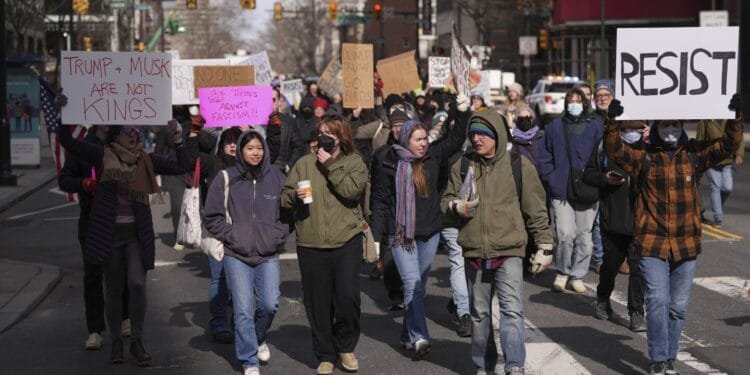 Thousands protest Trump administration policies in cities across the US
