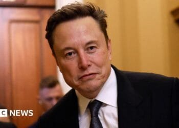 Elon Musk arrives on Capitol Hill on 5 December, 2024 in Washington, DC.